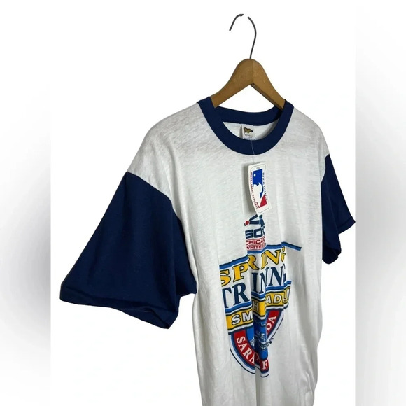Single Stitch Vintage 1980s Spring Training White Sox Graphic Baseball T Shirt - Picture 3 of 12